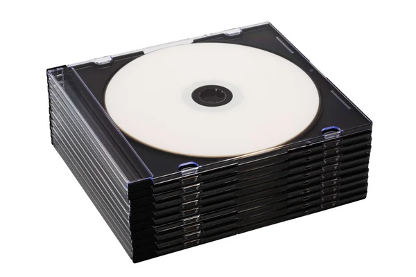 Disk cd in boxes — Stock Photo, Image