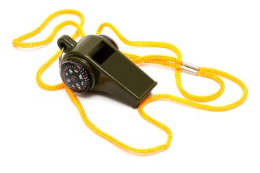 Whistle with a compass clipart