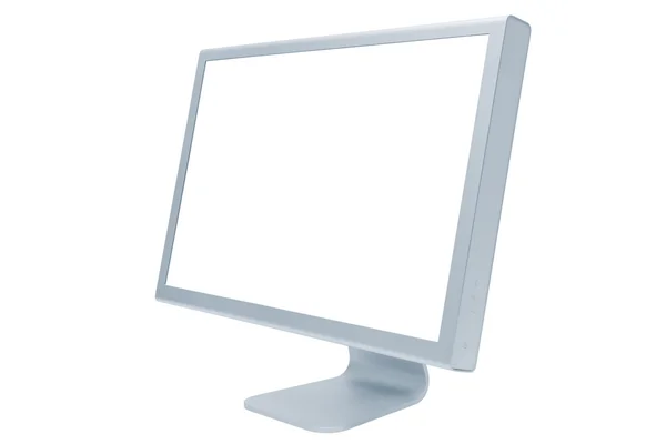现代和薄显示器在白色背景上 — 图库照片