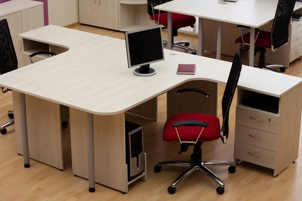 Schöner Und Neuer Roter Stuhl Modernen Büro — Stockfoto