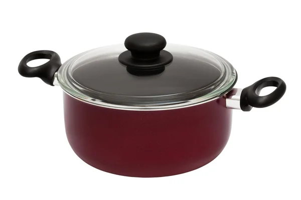 Red saucepan — Stock Photo, Image