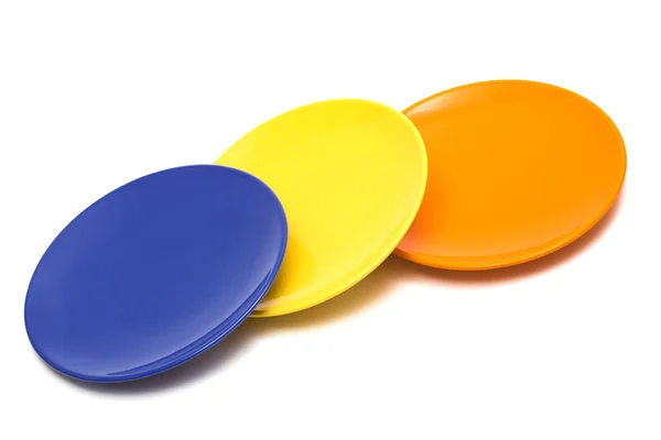 Three color plates — Stock Photo, Image
