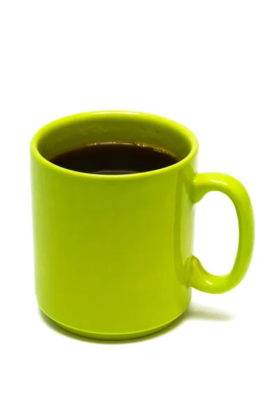 Groene mok van koffie — Stockfoto