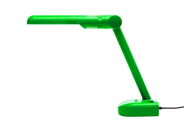 Zelená Moderní Lampa Bílém Pozadí — Stock fotografie