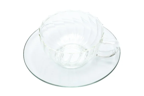 Красивая Стеклянная Чашка Белом Фоне — стоковое фото