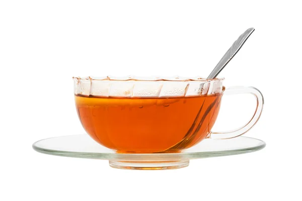 Glass cup with tea — Stock Photo, Image