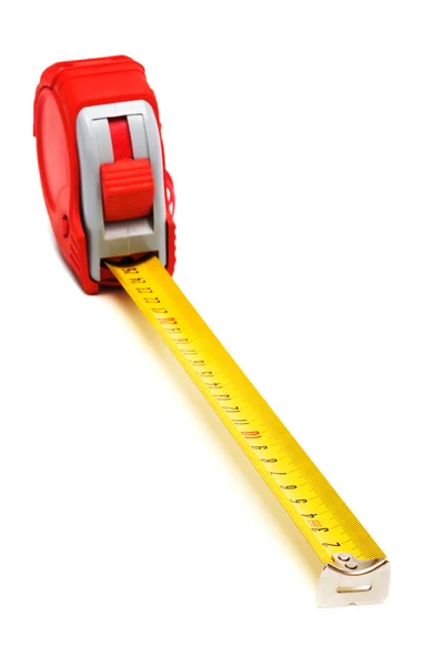 Red New Tape Measure White Background — Stock Photo, Image