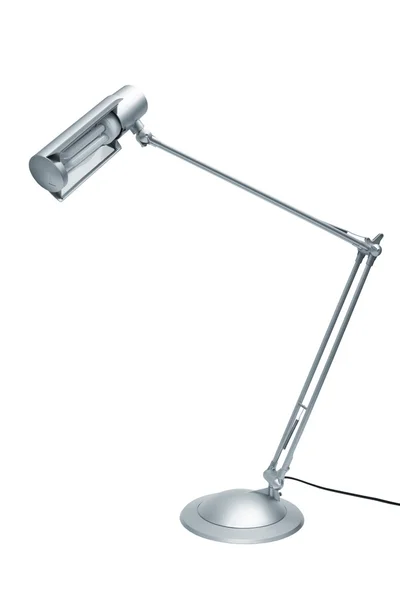 Silver Modern Lamp White Background — Stock Photo, Image