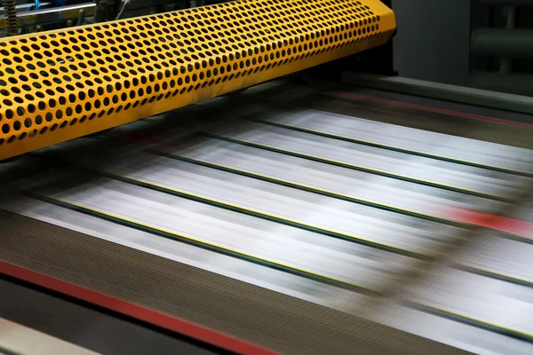 现代印刷厂的缩印工艺 — 图库照片