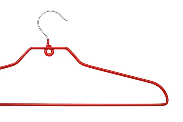 白い背景の上の現代赤いハンガー — ストック写真