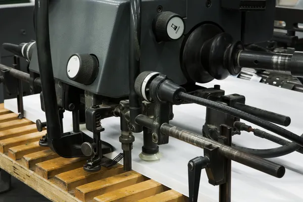 Old Equipment Press Modern Printing House — Stock Photo, Image