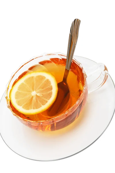 Tea and a lemon — Stock Photo, Image