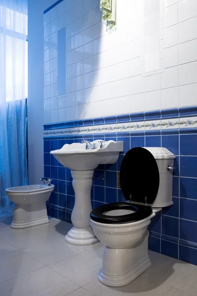 Toalettstolen Och Handfat Badrum — Stockfoto