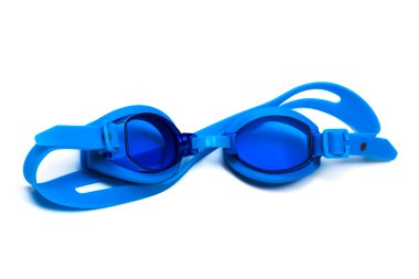 Beyaz arkaplanda yüzmek için gözlük
