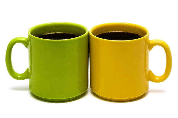 Yellow and green mug — Stock Photo, Image
