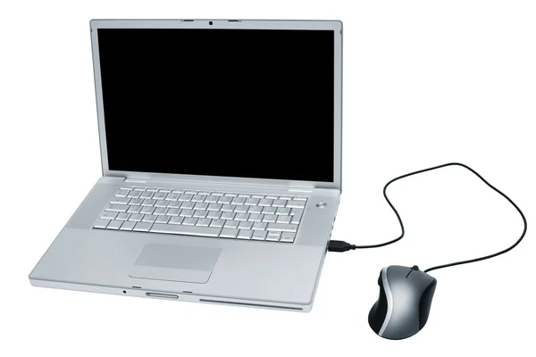 Nowoczesne Stylowe Laptop Białym Tle — Zdjęcie stockowe