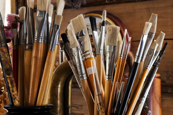 stock image Brushes in the studio