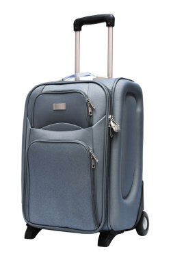 Modern large suitcase on a white background clipart