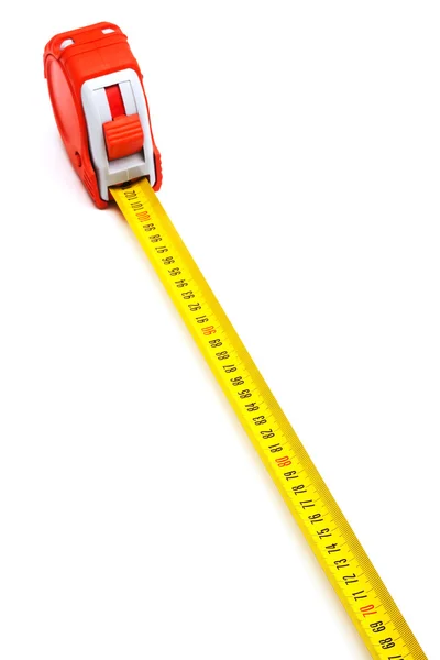 Red New Tape Measure White Background — Stock Photo, Image