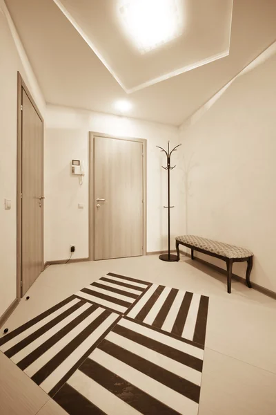 Beau Couloir Avec Une Porte Dans Appartement Moderne — Photo