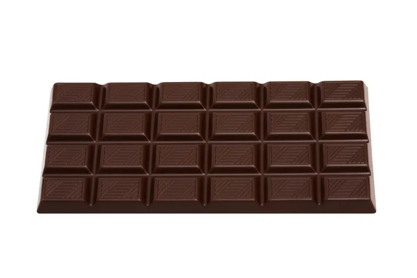 Chocolate Escuro Saboroso Fundo Branco — Fotografia de Stock