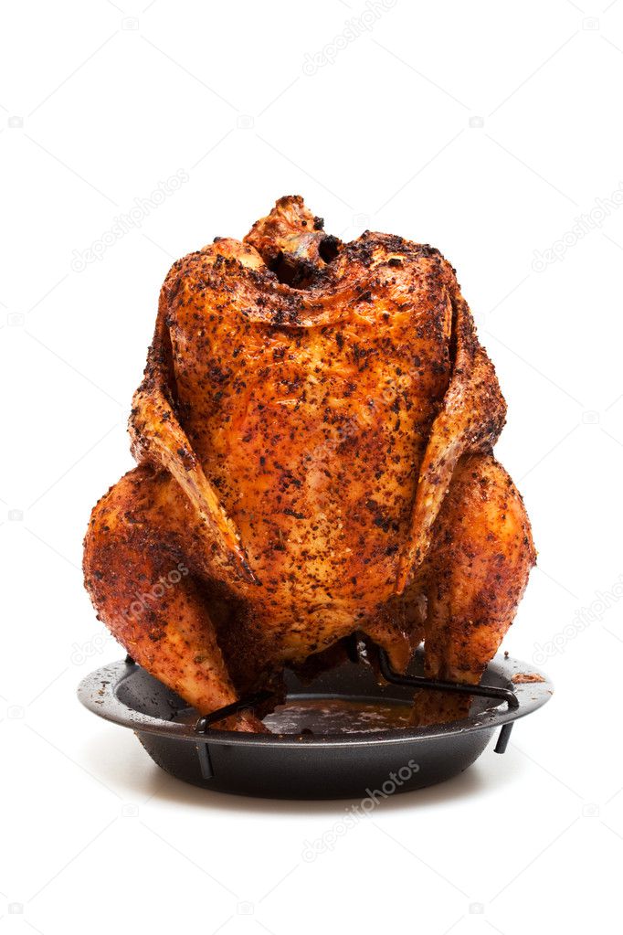 delicious grilled chicken on a white background