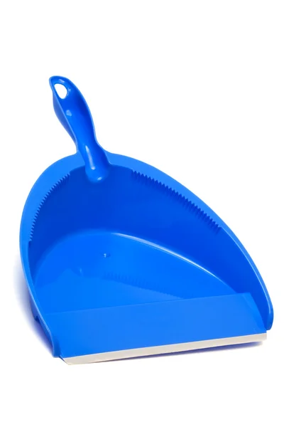 Blue Plastic Dustpan White Background — Stock Photo, Image