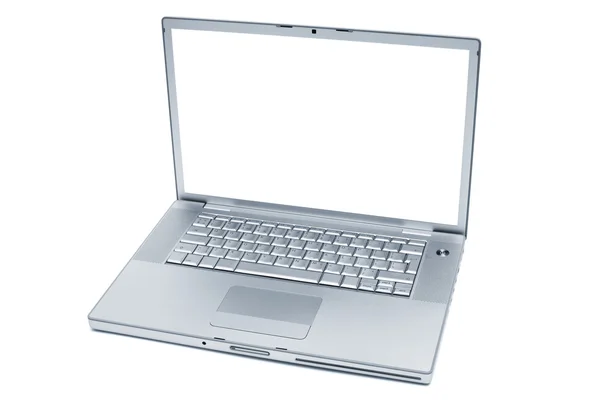 Laptop Moderno Elegante Fundo Branco — Fotografia de Stock