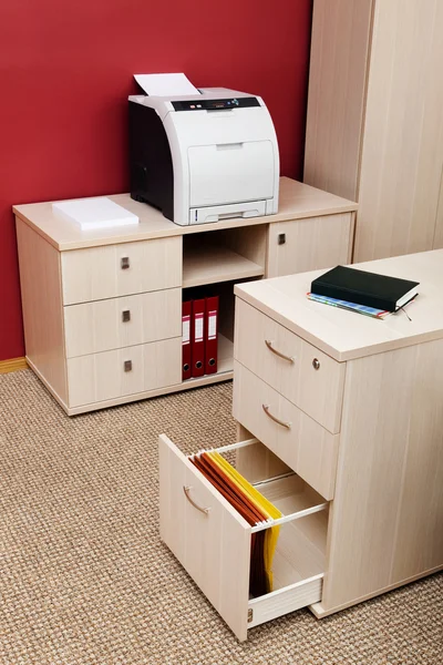 Printer Cabinet Modern Office — Stock Photo, Image