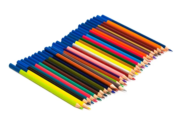 Wiele kolorowych ołówków — Zdjęcie stockowe
