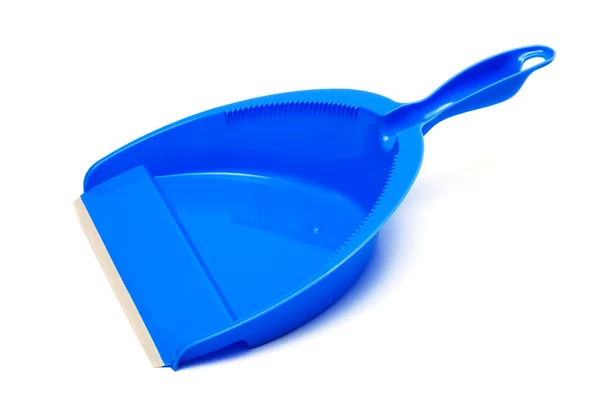 Recogedor Plástico Azul Sobre Fondo Blanco —  Fotos de Stock