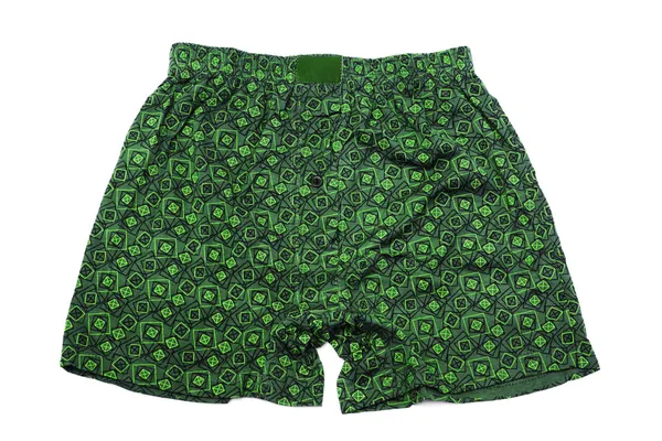 Pantalones Los Hombres Verdes Sobre Fondo Blanco —  Fotos de Stock