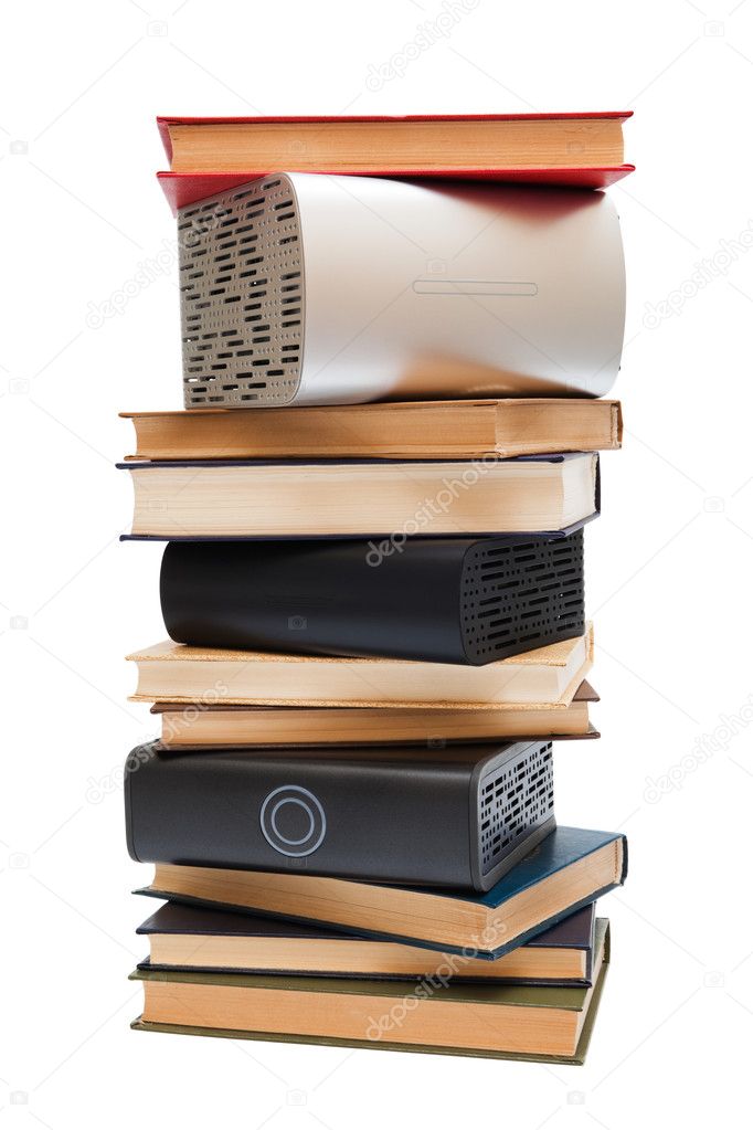 Hard drives and books