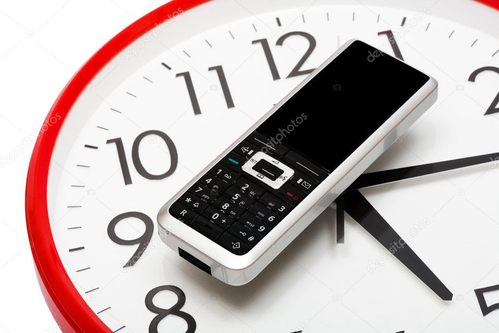 Modern phone and clock
