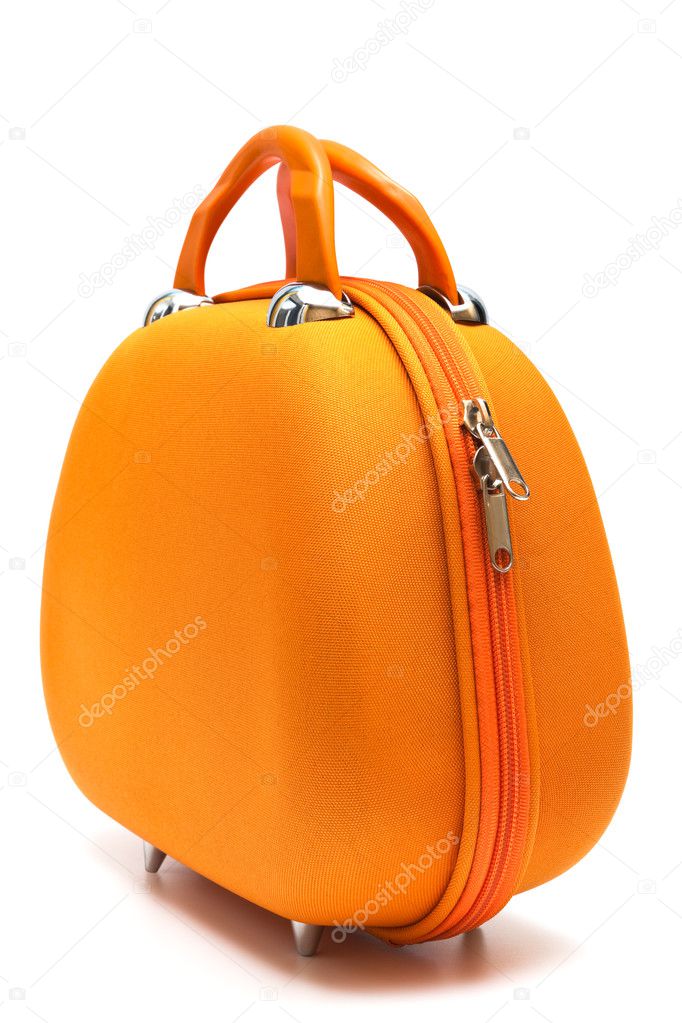 orange elegance bag on a white background