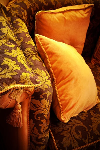Soft yellow pillows — Stock Photo, Image