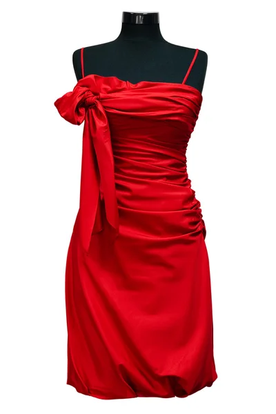 빨간색 여성 드레스 — 스톡 사진