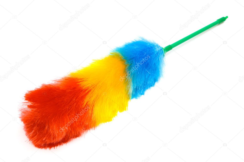 beautiful polyester colour duster on white background