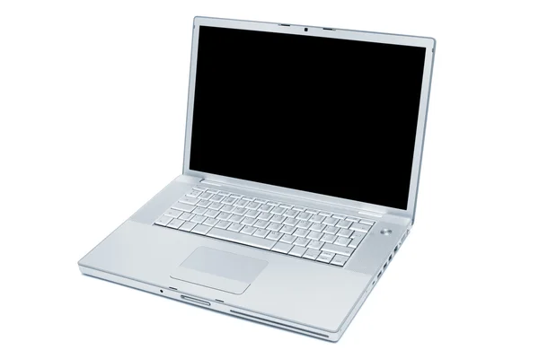 Modern Laptop Egy Fehér Háttér — Stock Fotó