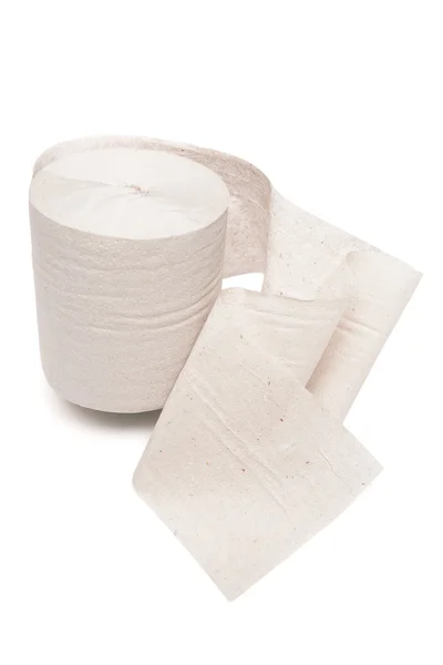 Rolle Eines Toilettenpapiers Auf Weißem Hintergrund — Stockfoto