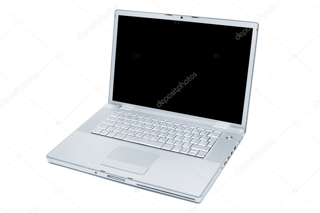 Modern and new laptop on a white background