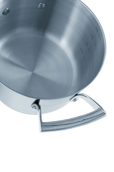 Modern steel saucepan — Stock Photo, Image