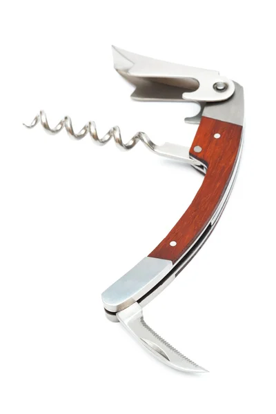 Modern metal corkscrew — Stock Photo, Image