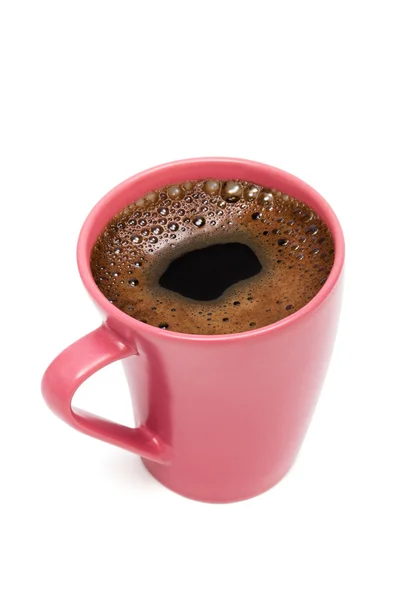 Рожевий кухоль з кави — стокове фото