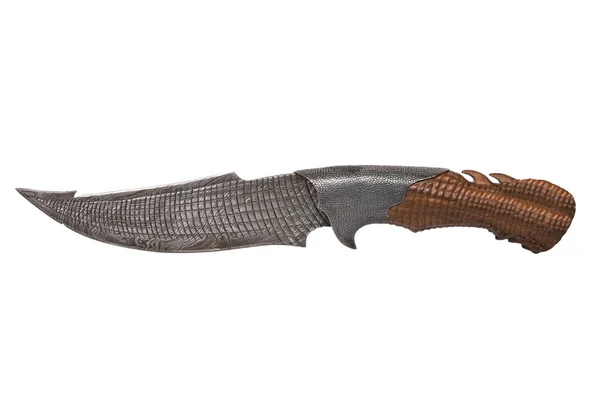 Красивый Охотничий Нож Белом Фоне — стоковое фото
