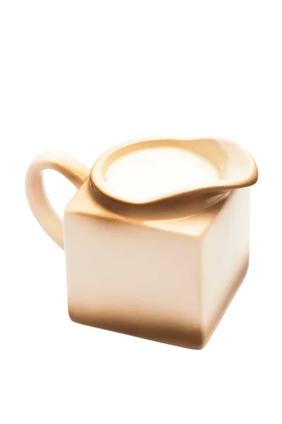 Beige milk jug — Stok fotoğraf