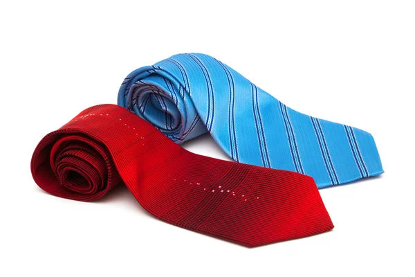 Rote und blaue Krawatten — Stockfoto