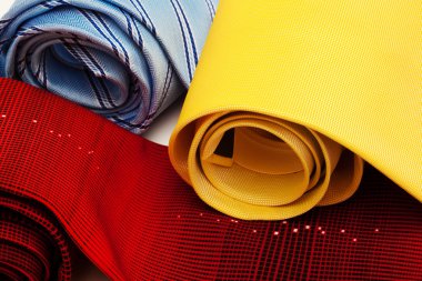 fashionable and beautiful ties convoluted close up clipart