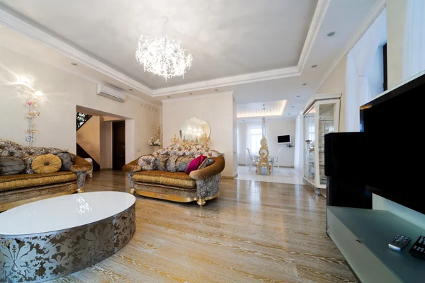 Piękna Sofa Pokoju Bogaty Płaski — Zdjęcie stockowe