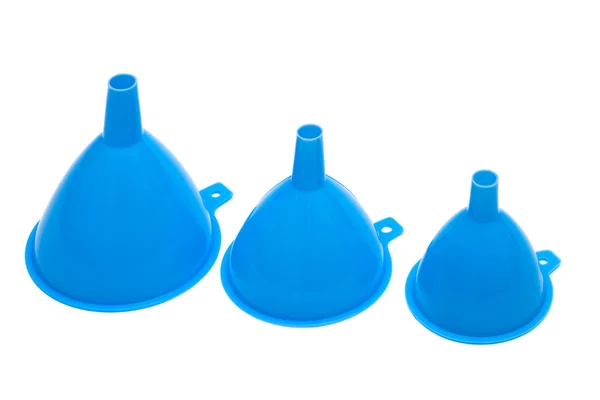 Three blue funnel — Stock Photo, Image